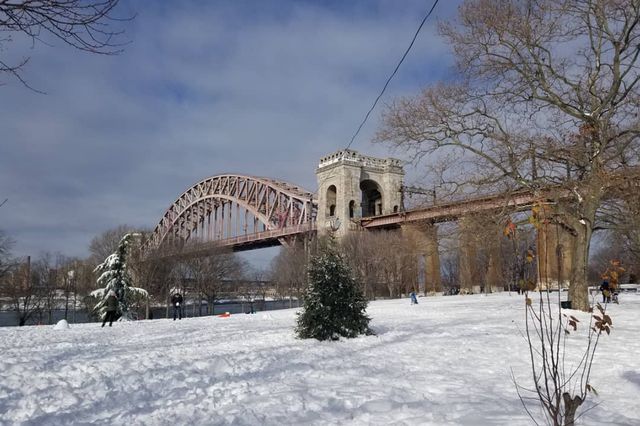 Astoria Park in snow